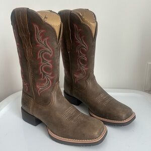 Ariat Women’s Hybrid Rancher Brown StretchFit Western Boot WST- NWOT Size 6.5B